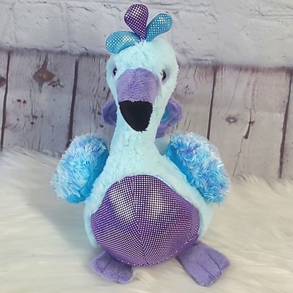 Retired GANZ Webkinz Blufadoodle Bird Blue Peacock Stuffed Animal Plush Toy 11" - Picture 13 of 17